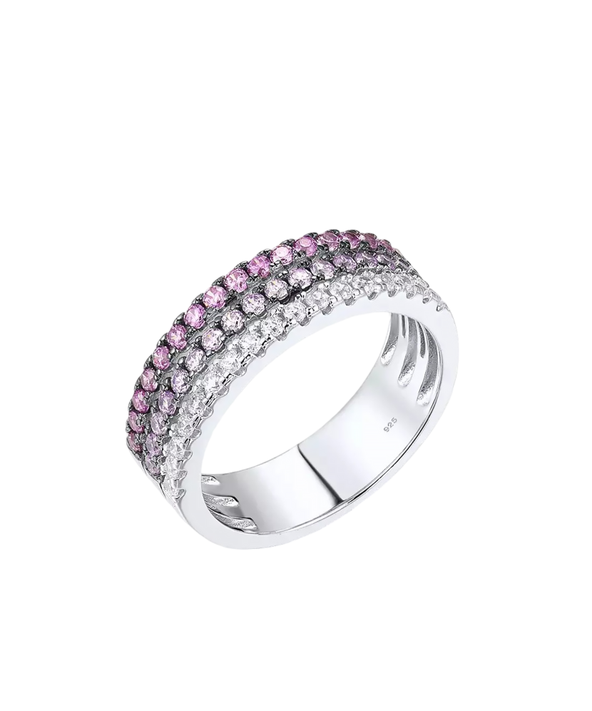 Sterling silver ring with zirconium