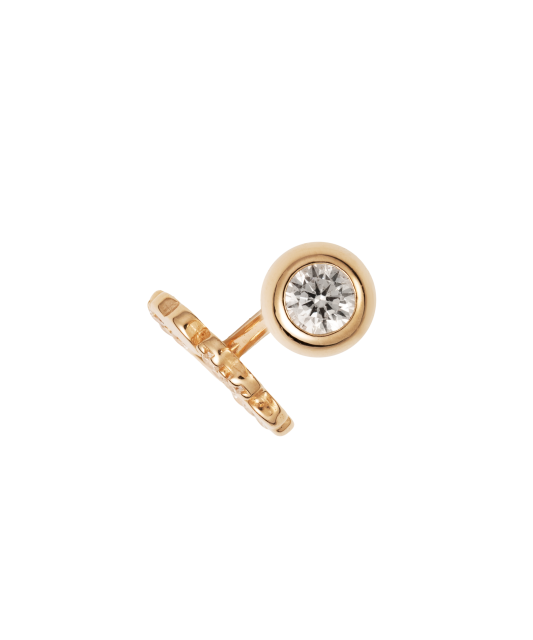 Gold Belly Button Ring with zircons