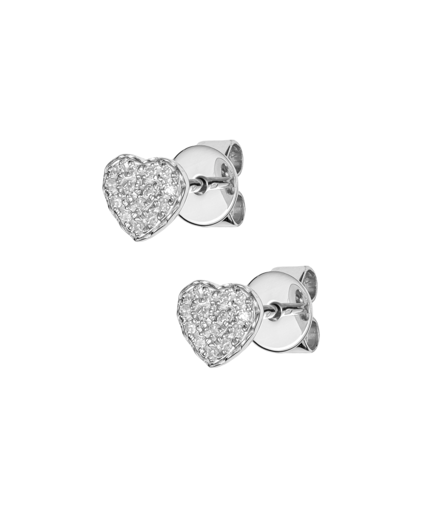White gold earrings with diamonds