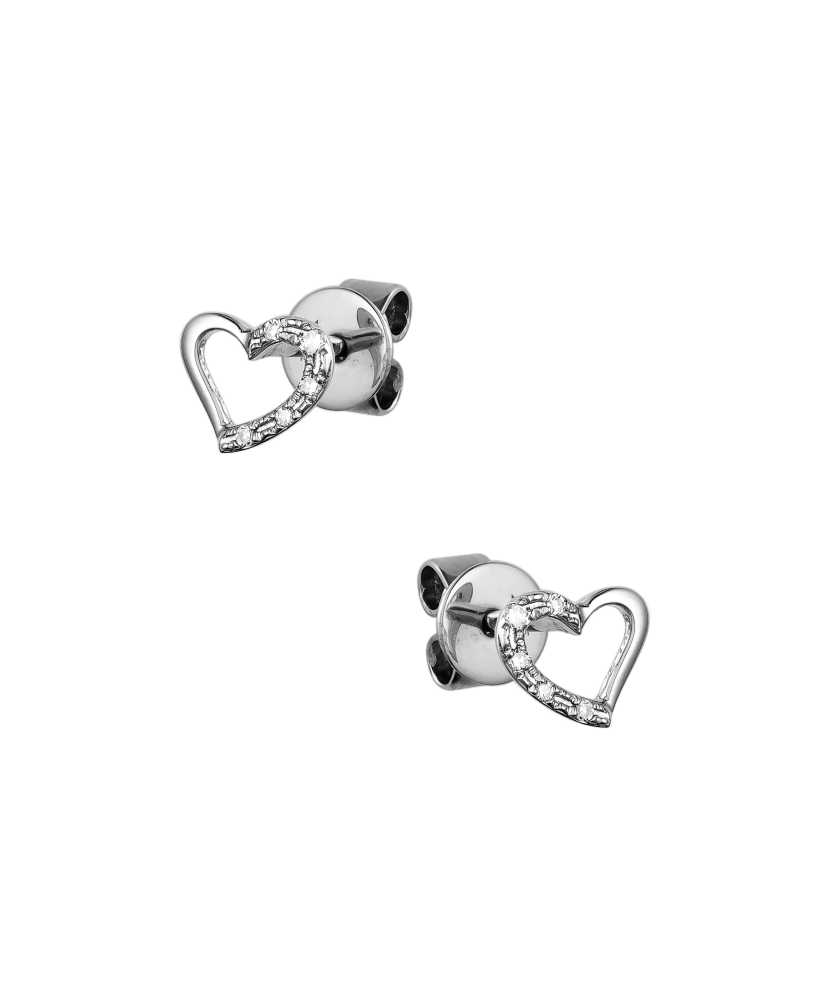 White gold earrings with diamonds