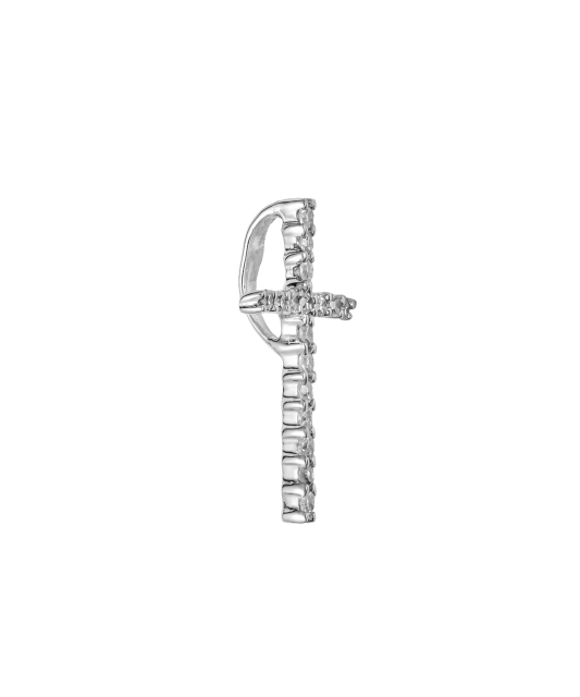 White gold chain with diamonds "Cross"