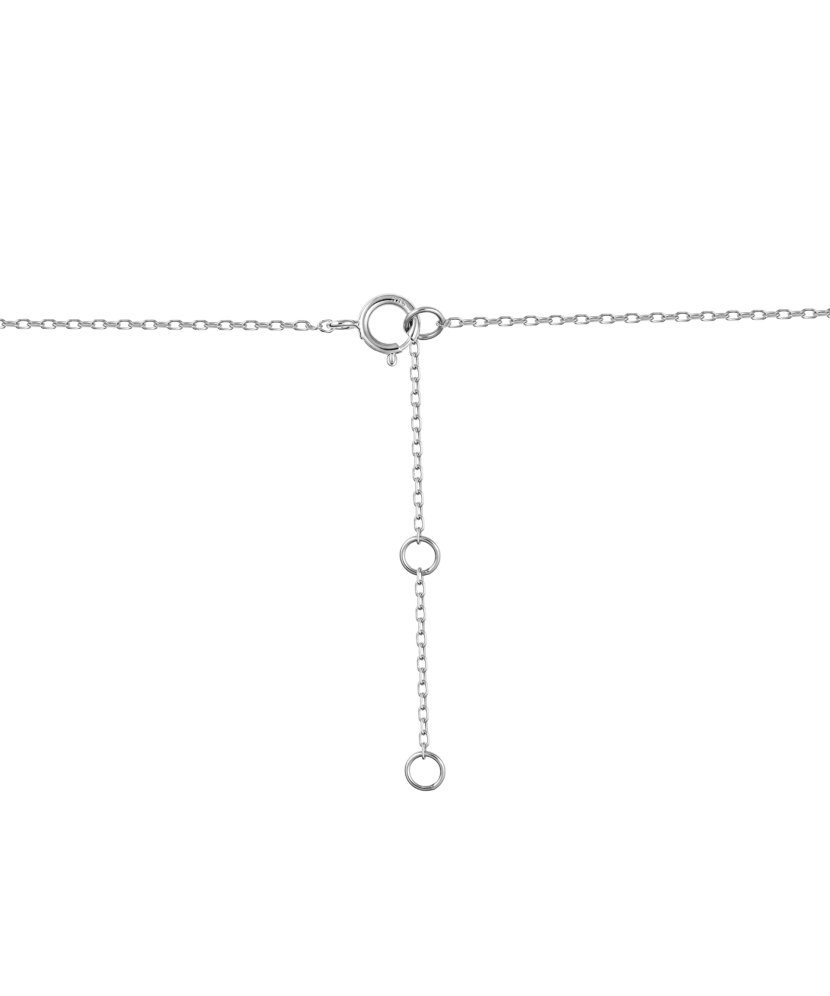 White gold chain with diamond pendant