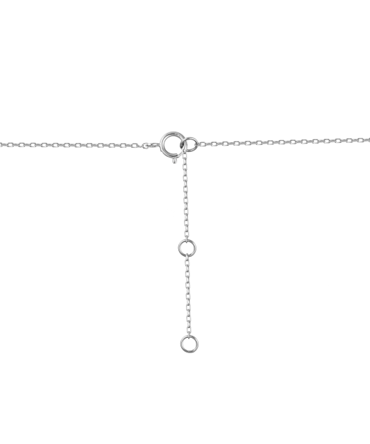 White gold chain with diamond pendant