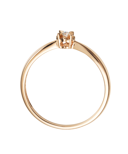 Gold ring with diamond