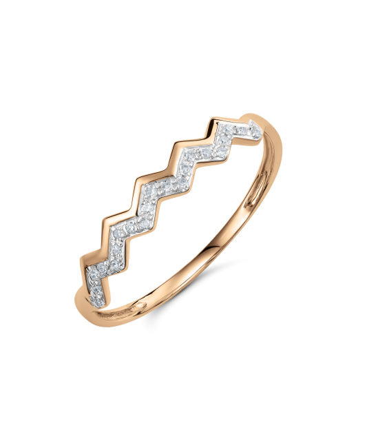 Gold ring with diamonds