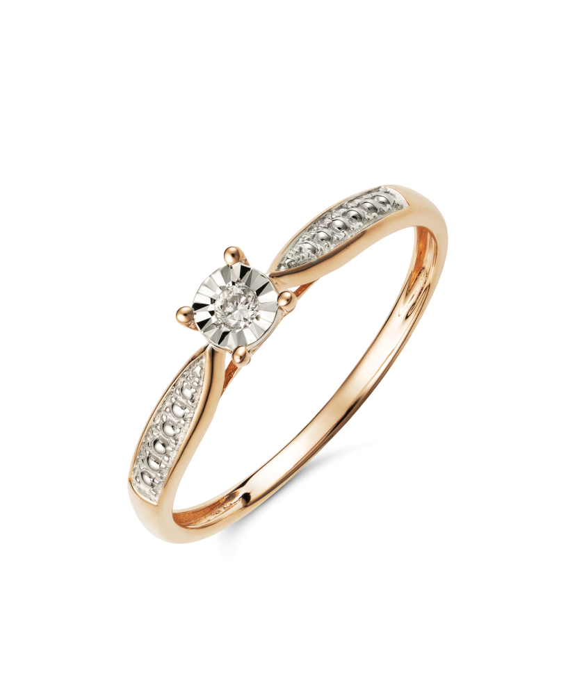 Gold ring with diamonds