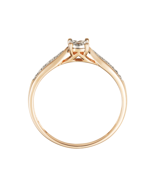 Gold ring with diamonds