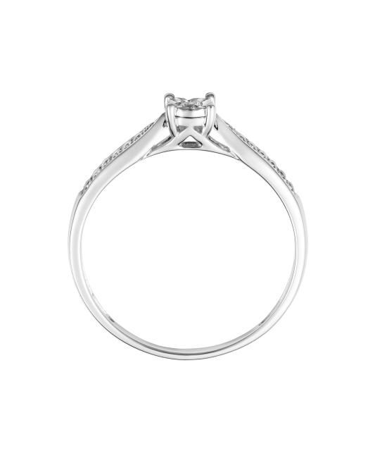 White gold ring with diamonds