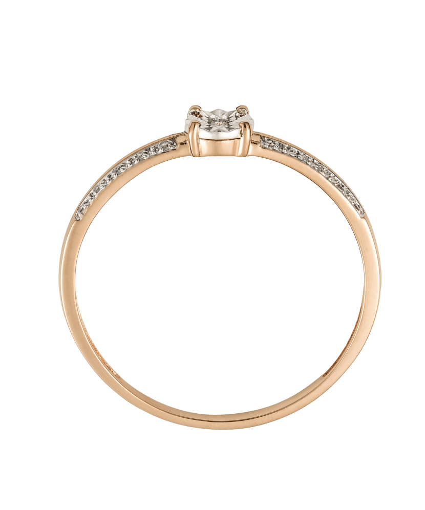 Gold ring with diamonds