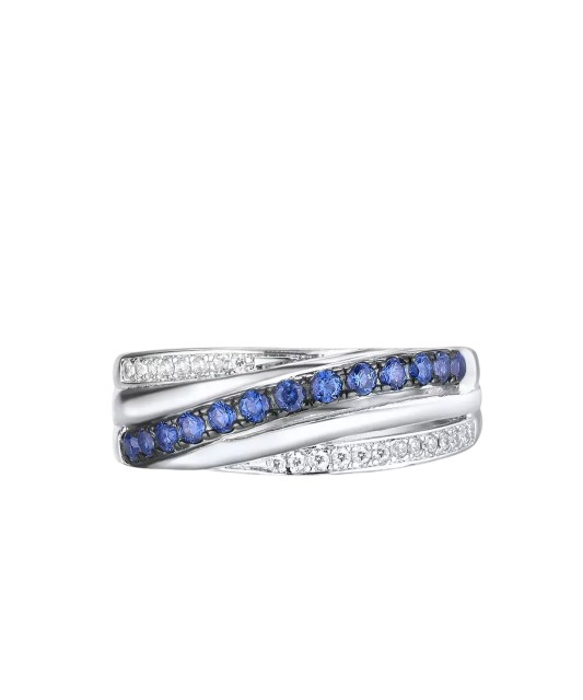 Sterling silver ring with zirconium