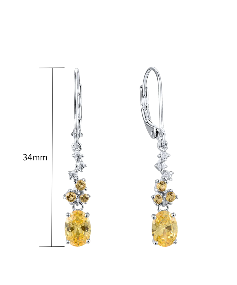 Sterling silver earrings with zircons