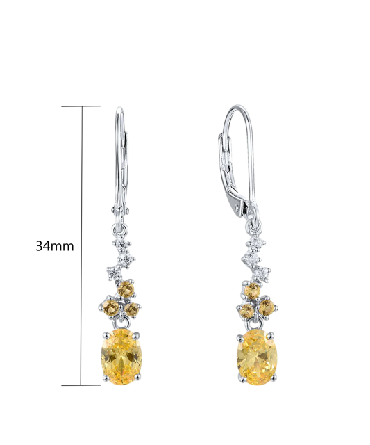 Sterling silver earrings with zircons