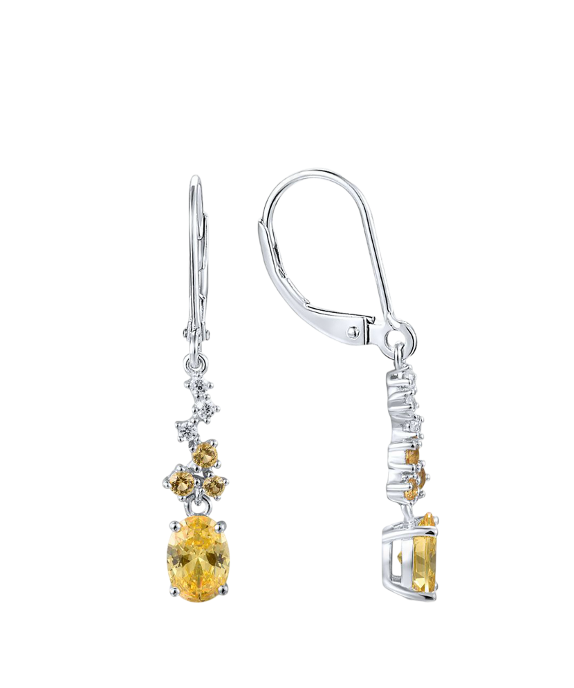 Sterling silver earrings with zircons
