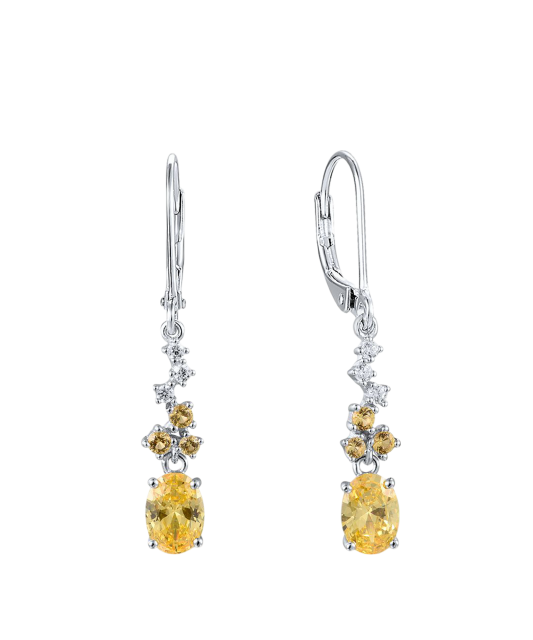 Sterling silver earrings with zircons