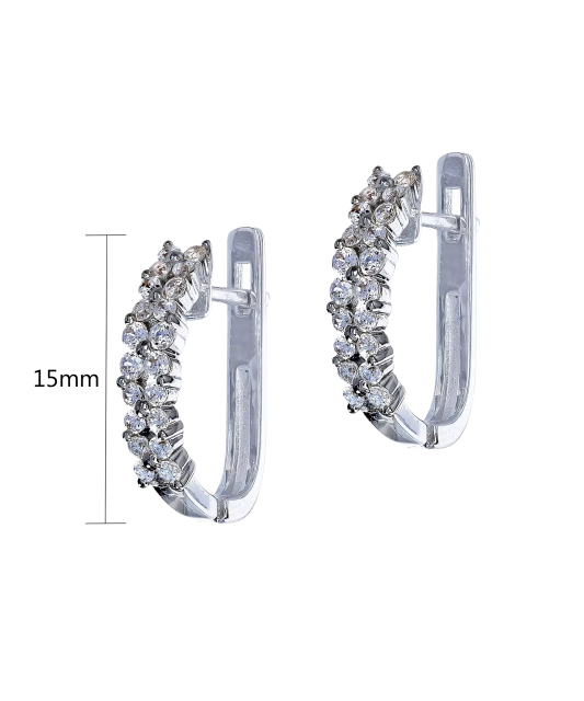 Sterling silver earrings with zircons