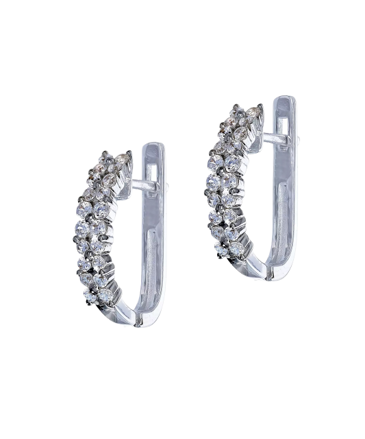 Sterling silver earrings with zircons