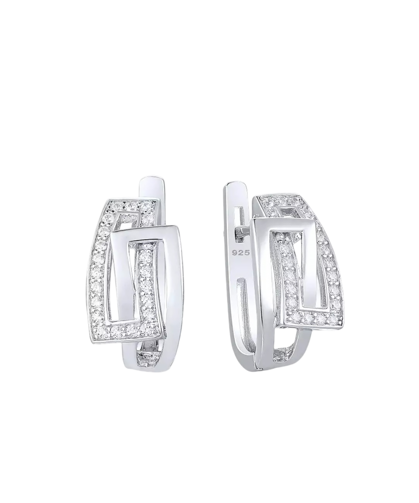 Sterling silver earrings with zircons