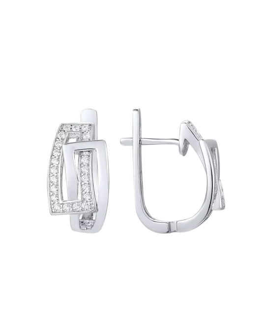 Sterling silver earrings with zircons