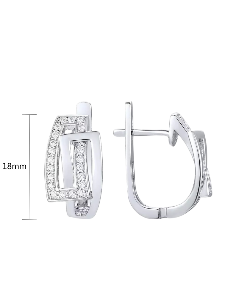 Sterling silver earrings with zircons