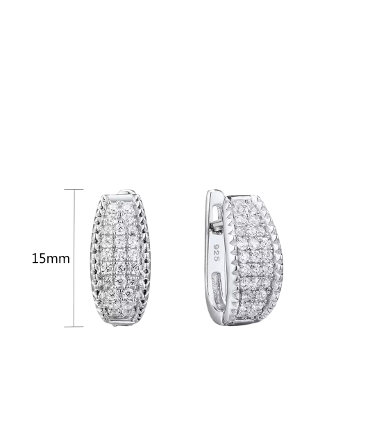 Sterling silver earrings with zircons