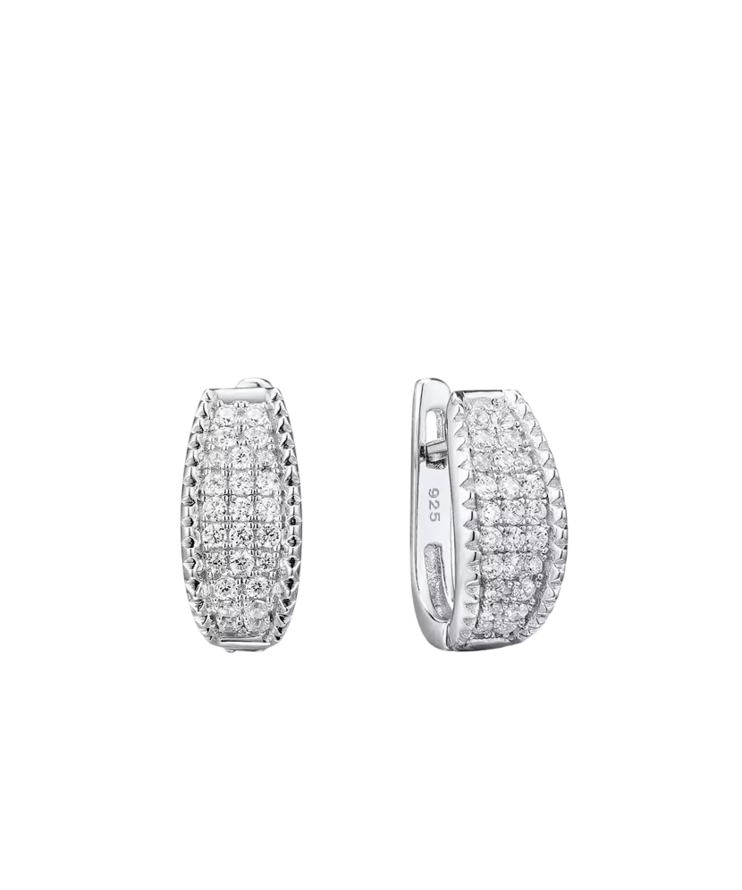Sterling silver earrings with zircons
