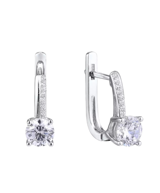 Sterling silver earrings with zircons