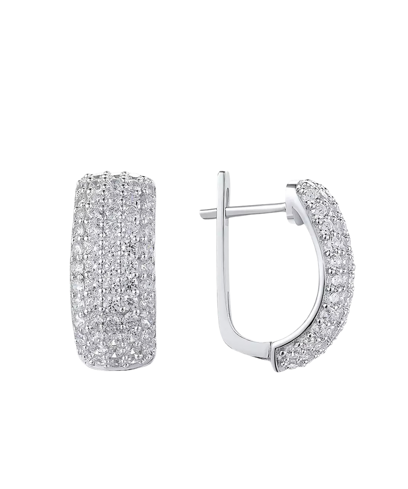Sterling silver earrings with zircons