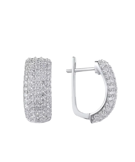 Sterling silver earrings with zircons