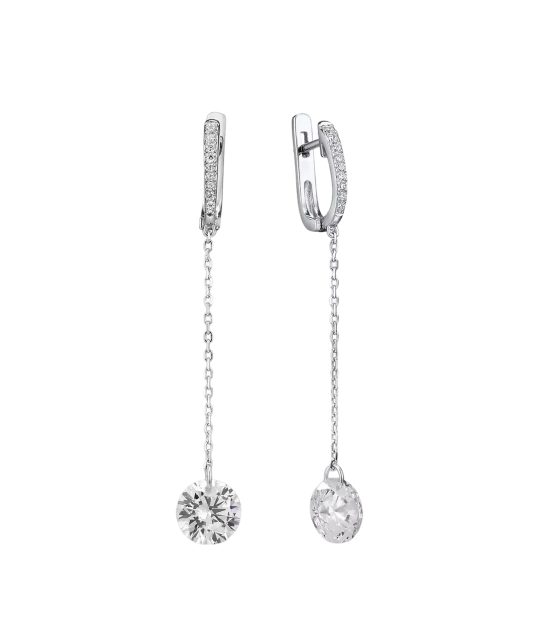 Sterling silver earrings with zircons