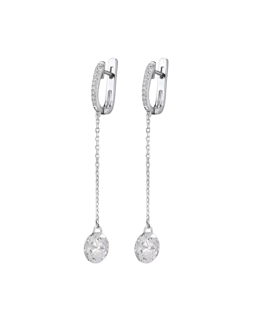 Sterling silver earrings with zircons
