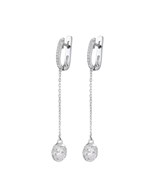 Sterling silver earrings with zircons