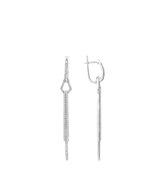 Sterling silver earrings with zircons