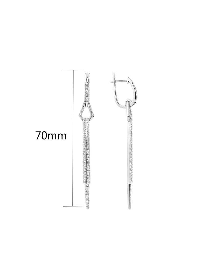 Hopeiset korvakorut zirkoneilla