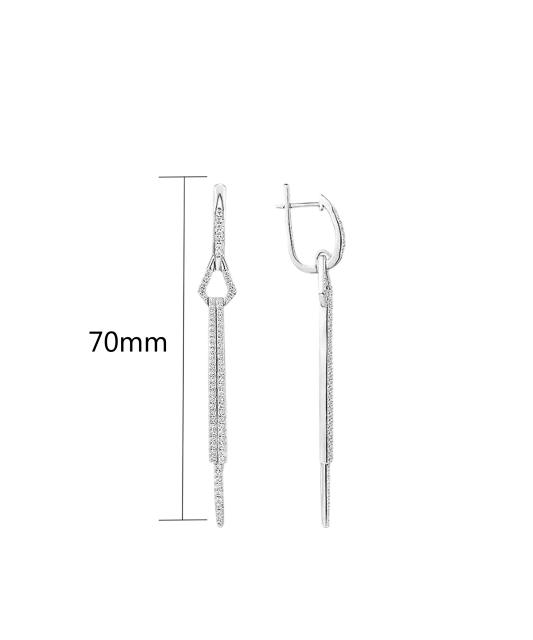 Sterling silver earrings with zircons