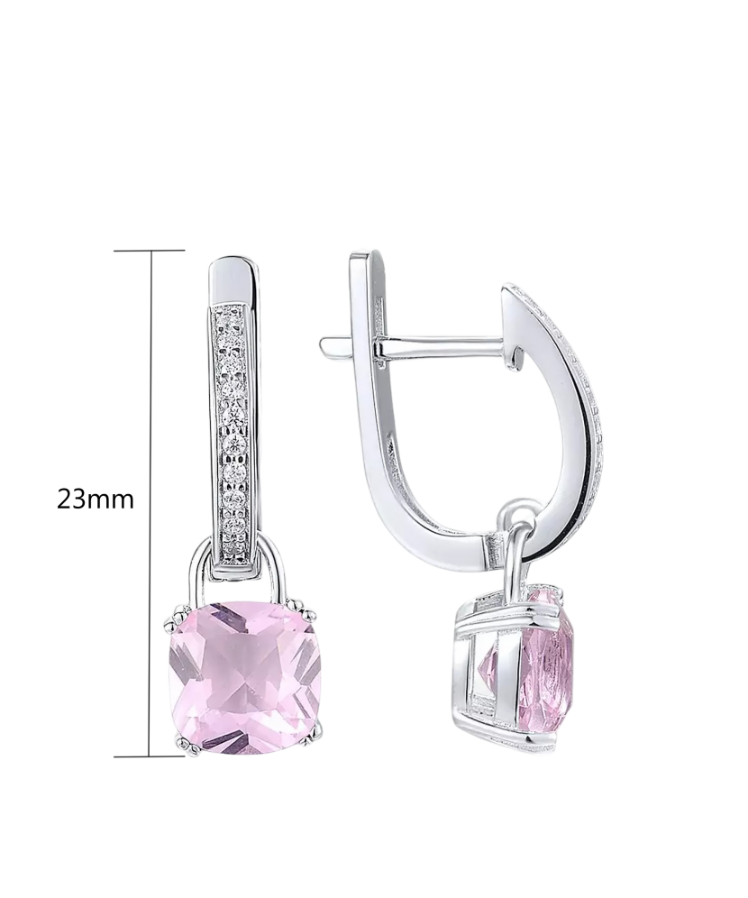 Sterling silver earrings with zircons