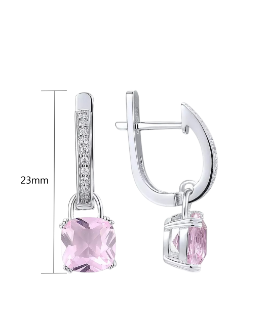 Sterling silver earrings with zircons