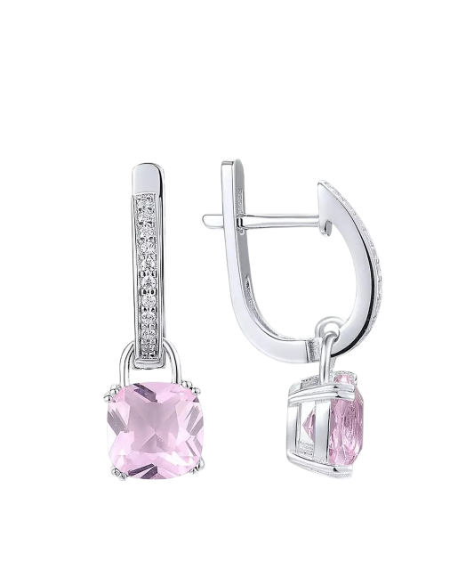 Sterling silver earrings with zircons