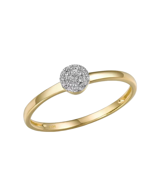 Yellow Gold ring with diamonds