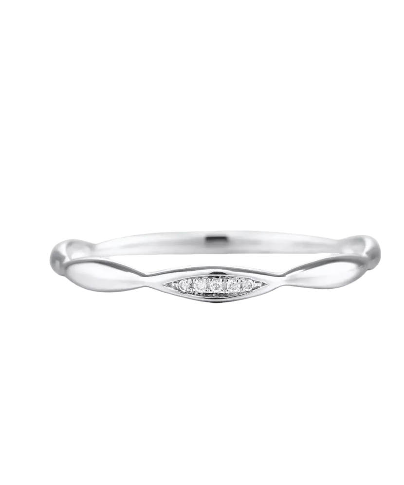 White gold ring with diamonds