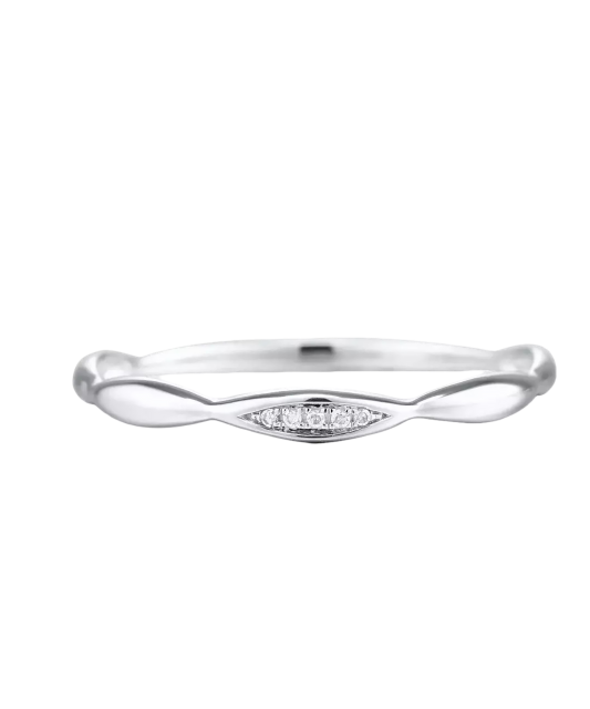White gold ring with diamonds