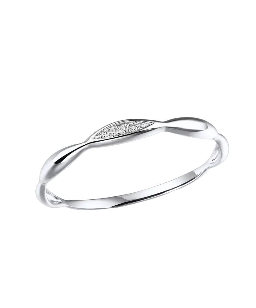 White gold ring with diamonds