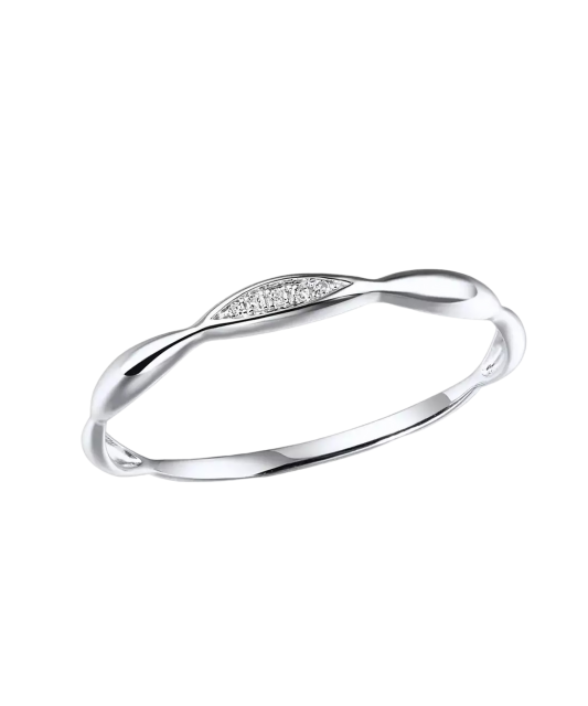 White gold ring with diamonds