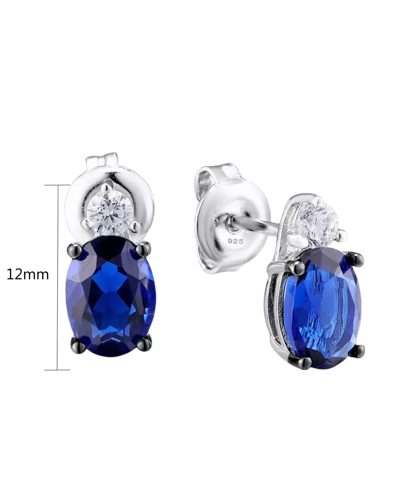 Sterling silver earrings with zircons