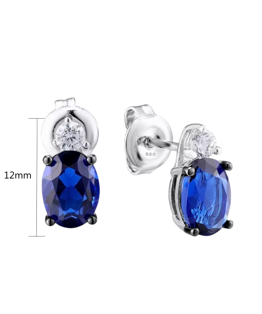 Sterling silver earrings with zircons