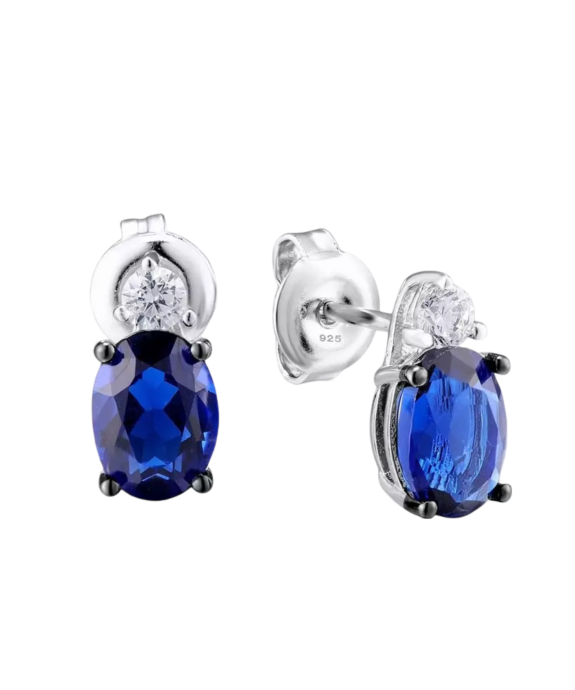 Sterling silver earrings with zircons