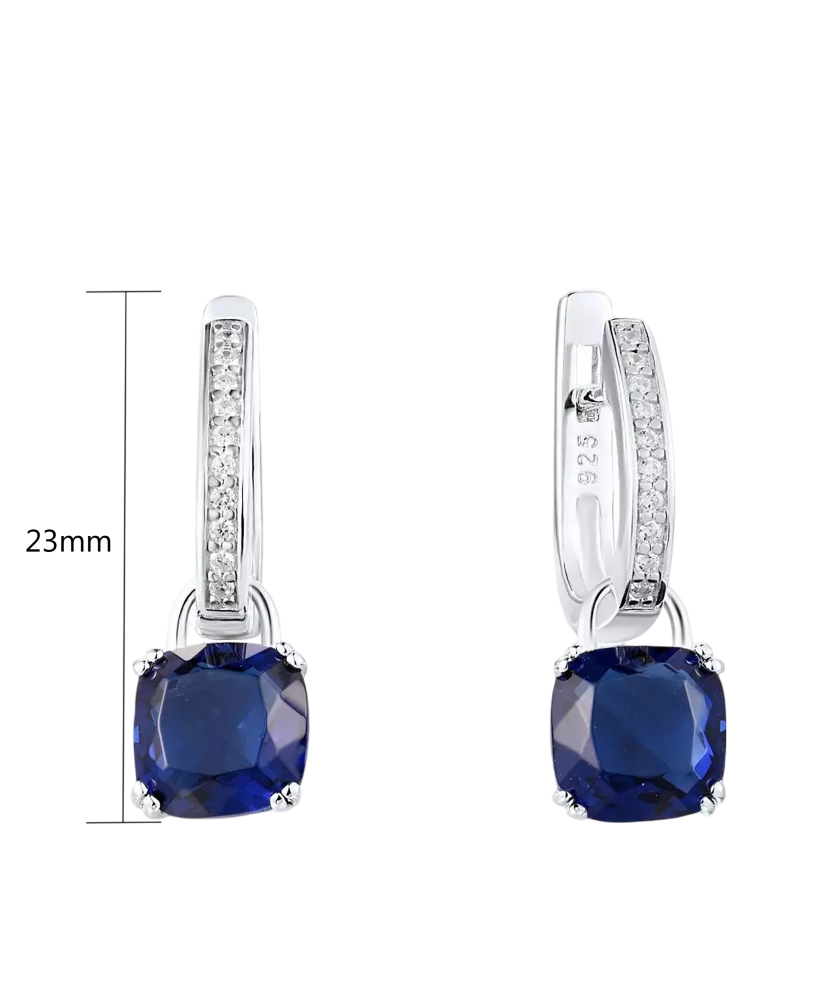 Sterling silver earrings with zircons