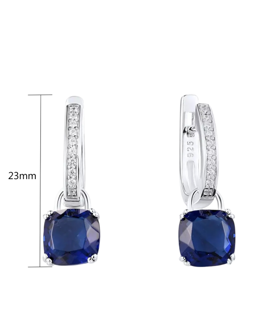 Sterling silver earrings with zircons