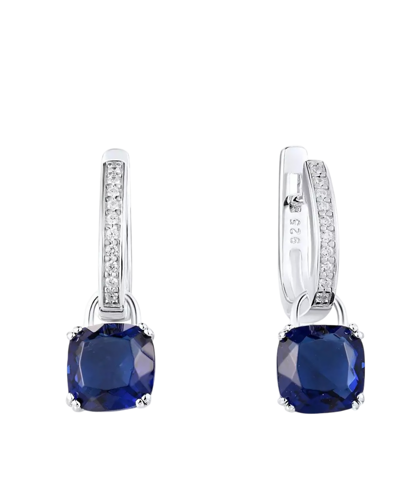 Sterling silver earrings with zircons