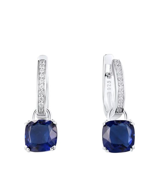 Sterling silver earrings with zircons