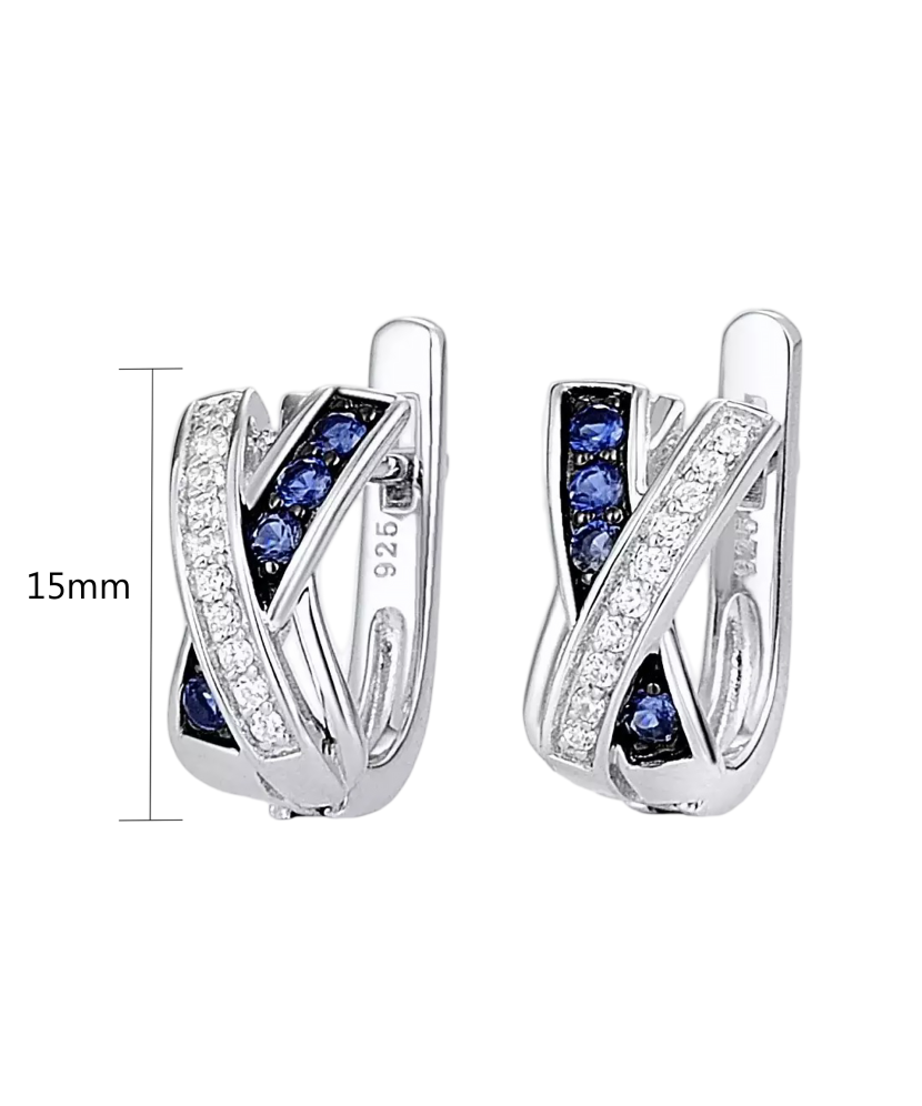 Sterling silver earrings with zircons